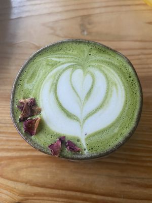 Matcha Latte w/ Soy Milk. at Bearcat Cafe - Uptown in New Orleans