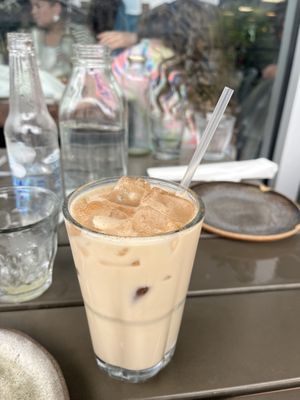 vegan iced chai latte  at Bearcat Cafe - Uptown in New Orleans