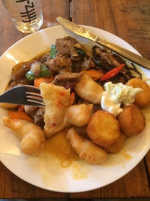 calamari ? Pamella's fav!  at Veggie Heroes - Blegdamsvej in Copenhagen