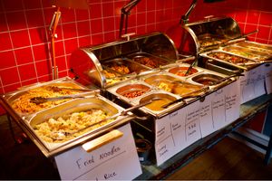 buffet at Veggie Heroes - Blegdamsvej in Copenhagen