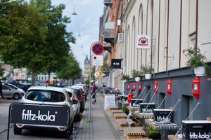 outside at Veggie Heroes - Blegdamsvej in Copenhagen