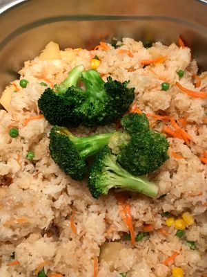 Fried rice ? with broccoli ? yummi  at Veggie Heroes - Blegdamsvej in Copenhagen