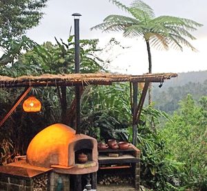 wood fired pizza night at Sarinbuana Eco Lodge Restaurant in Tabanan