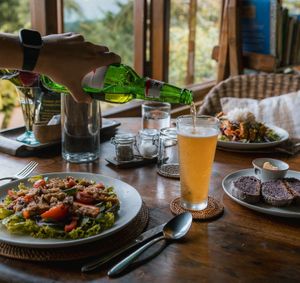 dine with a view at Sarinbuana Eco Lodge Restaurant in Tabanan