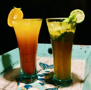 Tropical fruit Mocktails & Cocktails at Sarinbuana Eco Lodge Restaurant in Tabanan