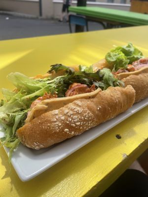 BBQ tofu baguette   at Let Them Eat Vegan in Dunedin