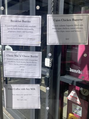 Menu  at Let Them Eat Vegan in Dunedin