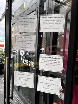 today’s menu - i’m eying the mac n cheese burrito because it sounds like a stoner fever dream  at Let Them Eat Vegan in Dunedin