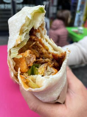 Chicken burrito at Let Them Eat Vegan in Dunedin