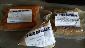 Selection of takeaway treats at Let Them Eat Vegan in Dunedin