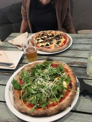 Vegetarian pizza at Tarifa EcoCenter in Tarifa