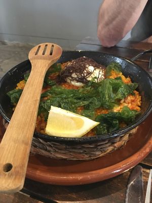 Paella vegana at Tarifa EcoCenter in Tarifa