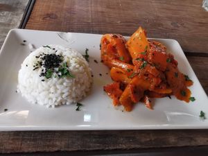 Carrot tataki at Tarifa EcoCenter in Tarifa