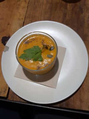 Watermelon gazpacho at Tarifa EcoCenter in Tarifa