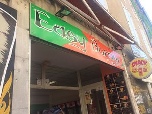 shop sign at Easy Burger in Vallon-pont-darc