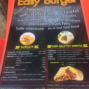 menu front  at Easy Burger in Vallon-pont-darc