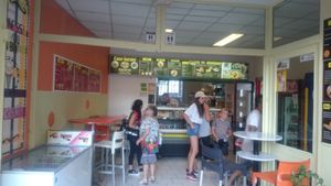 Inside at Easy Burger in Vallon-pont-darc