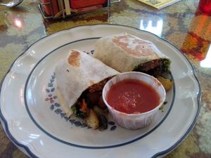 Breakfast burrito. at The Toasted Owl Cafe - S Mikes Pike St in Flagstaff