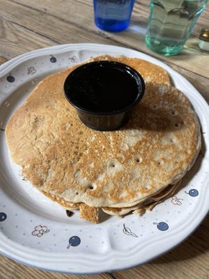 Order of 2 vegan cakes. Definitely smaller pancakes  than we’ve had in the past heree  at The Toasted Owl Cafe - S Mikes Pike St in Flagstaff