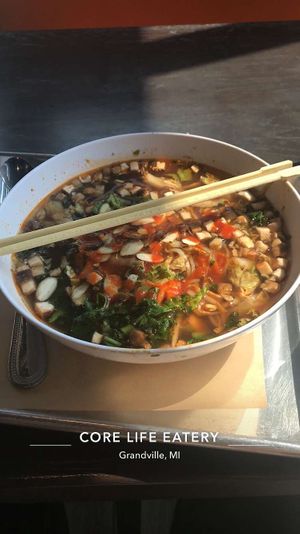 Shiitake mushroom and roasted tofu bowl! at CoreLife Eatery in Grandville