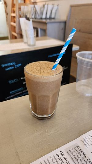 Banana Latte Smoothie at Garden Cafe of Woodstock in Woodstock