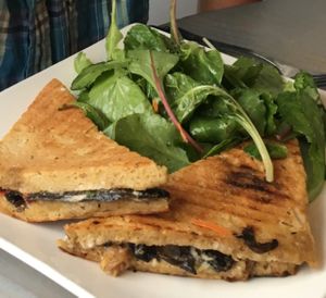 portobello panini at Garden Cafe of Woodstock in Woodstock