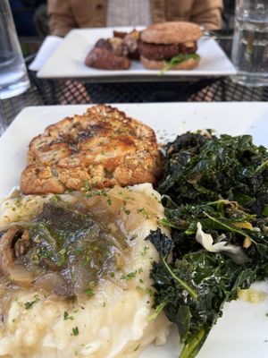 Cauliflower steak  at Garden Cafe of Woodstock in Woodstock