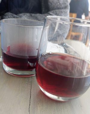 Should I get hibiscus tea or Pinot? at Garden Cafe of Woodstock in Woodstock