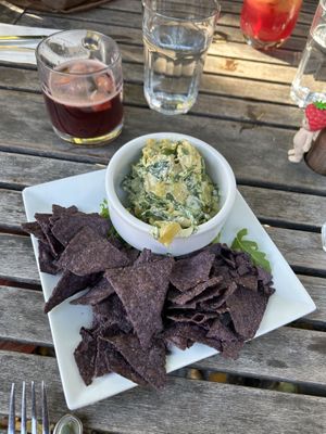 spinach and artichoke dip at Garden Cafe of Woodstock in Woodstock