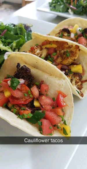 Cauiliflower tacos on special, today at Garden Cafe of Woodstock in Woodstock