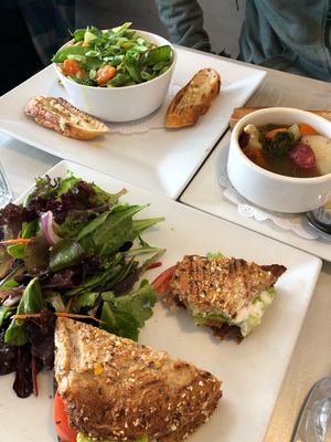 TLT, Potato veggie soup and Coconut curry linguini!  at Garden Cafe of Woodstock in Woodstock