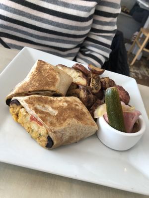 Mediterranean chickpea wrap  at Garden Cafe of Woodstock in Woodstock
