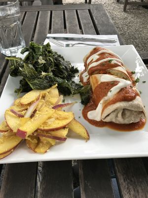 Indian lentil enchilada at Garden Cafe of Woodstock in Woodstock