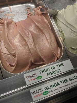 Glittery at Dolce Gelato in Laguna Beach