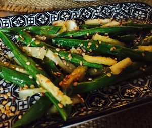 Steamed green beans at Sat Nam in Antigua