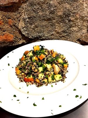 Tricolors quinoa at Sat Nam in Antigua