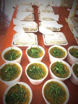  three colors quinoa.  Soup of lentils at Sat Nam in Antigua