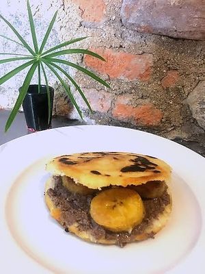 Arepa at Sat Nam in Antigua