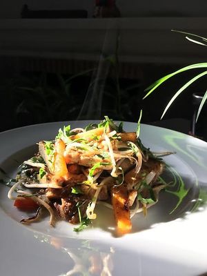 Tofu with Vegetables at Sat Nam in Antigua