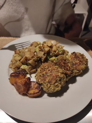 Lentil patties at Sat Nam in Antigua