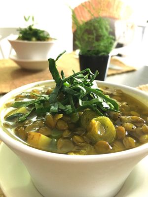 Lentil soup  at Sat Nam in Antigua