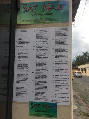 best menu! at Sat Nam in Antigua