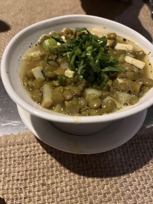 Lentil soupp  at Sat Nam in Antigua