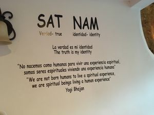 Words to live by.  at Sat Nam in Antigua