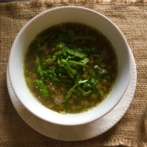 Sopa de granos Mung at Sat Nam in Antigua