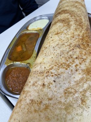 Vegan spicy karapodi dosa #Veganuary at Chaat House in Bothell