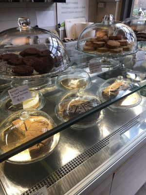 Cakes in display   at Essenza in Grosseto