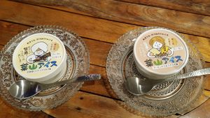 "Hayama Ice" vegan ice cream. Coconut Amazake and Almond Milk Chai at AT MARE in Zushi