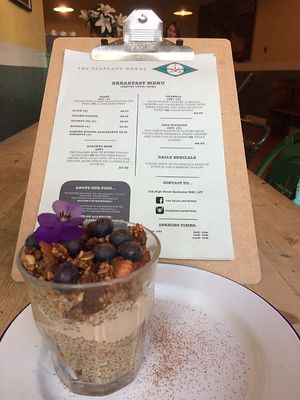 Today's breakfast special: 
Banana Pudding Chia Porridge! 
Gluten free, vegan and darn delicious. Come get some!!!!
 at The Seaplane Works in Rochester