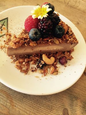 Raw vegan cheesecake! Delicious  at The Seaplane Works in Rochester